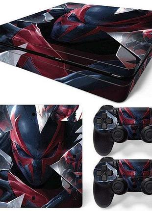 Наклейка на ps4 slim «spider-man»