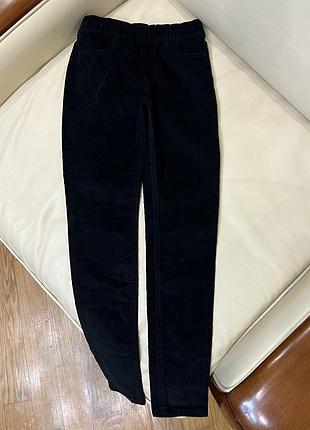 Вельветові jegging, штани від h&m 8-9 років ріст 134 стан нових дов 81.5, крок 69, пояс 28, заді є кишені