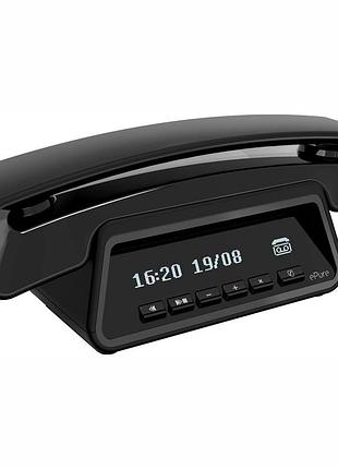 Телефон ради dect беспроводной с автоответчиком блокировкой вызовов 100 номеров телефонная книга чёрный