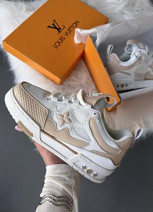 Кросівки lv trainer “white/beige” 2