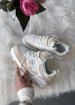 Кросівки lv trainer “white/beige” 5