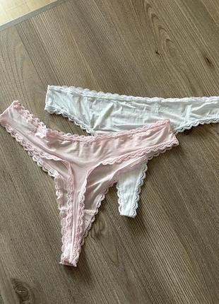 Еластичні трусики з мереживом комплект primark 3