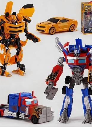 Робот трансформер w8824a 2 види, optimus prime та bamblebee