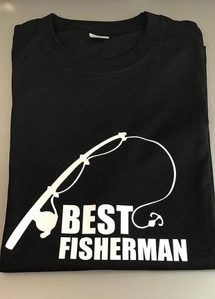 Чоловіча футболка з написом best fisherman