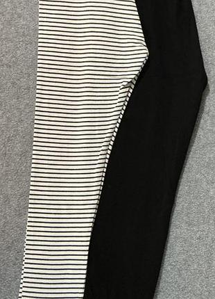 Лосини для дівчинки h&m в смужку, чорні