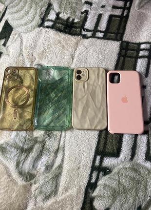 Чохли apple для iphone 11, силіконові та прозорі
