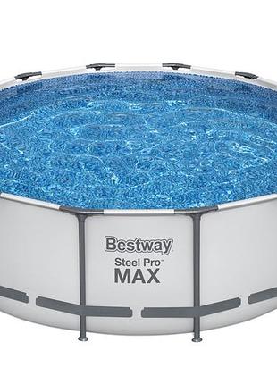 5612x каркасний басейн bestway 427х122 см з картриджним фільтром, тентом і драбиною