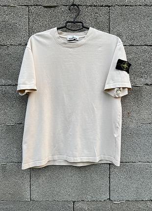 Футболка stone island , бежева жіноча футболка , м