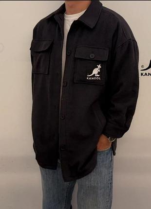 Kangol куртка плотна сорочка пальто рубашка овершот черная m