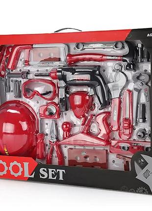 Игровой набор инструментов (дрель, молоток, болты, гайки, шлем) ky1068-011