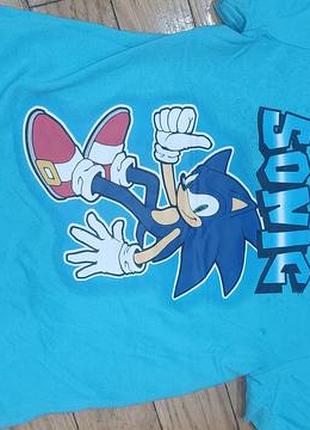 Футболка для хлопчиків sonic бірюзова з принтом