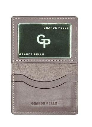 Кожаная обложка на правая id паспорт, удостоверение grande pelle 211665 пудра