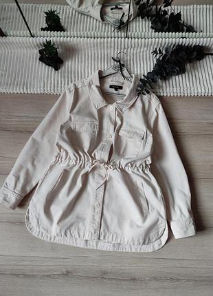 Джинсовая удлиненная куртка р xl