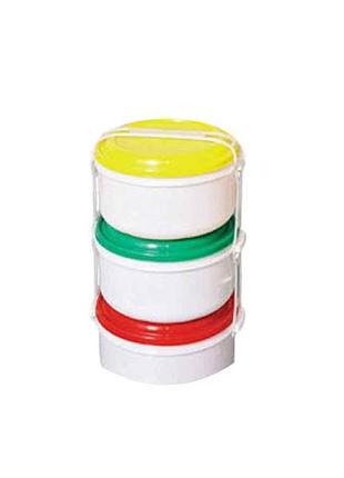 Набор пл. конт. из кр. 3пр. (2*1л, 1*0,5л) тм мед