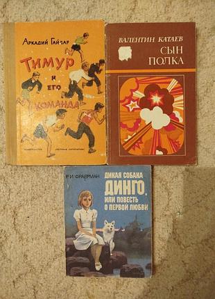 Катаев сын полка
гайдар тимур и его команда 
фраерман дикая собака динго