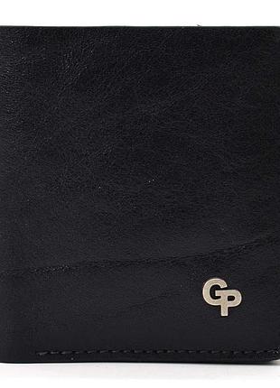 Мужской кожаный портмоне черный grande pelle 528410