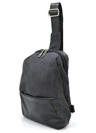 Мужской слинг через плечо, нагрудная сумка из кожи и канвас tarwa gaa-1905-3md