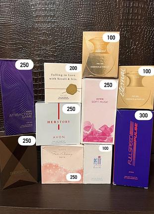 Розпродаж,ліквідація,парфуми духи avon жіночі,чоловічі, segno, petit attitud,far away bella,full speed pulse,eternal, attraction addicted,game,royale