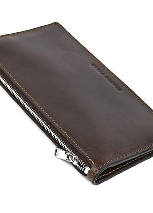 Кошелек клатч мужской кожаный на молнии grande pelle 520620