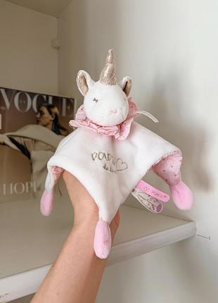 Мягкая игрушка комфортер единорог пони doudou