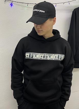 Худі money & honey сірий, xxl