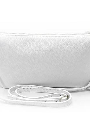 Женский клатч с ремешком через плечо, белый grande pelle 70570201