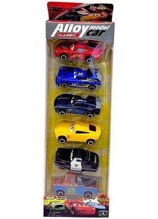 Набор металлических моделей "тачки / cars" - 6 шт.