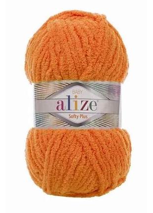 Пряжа softy plus 06 5шт/уп помаранчевий 100% мікрополіестер 100г 120м тм alize