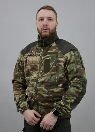 Тактическая кофта флисовая для военных ut с velcro панелями мультиками