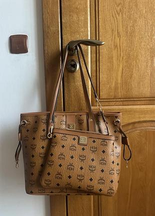 Сумка жіноча mcm коричнева 5
