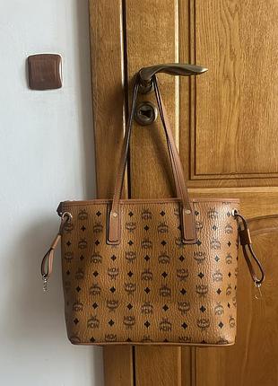 Сумка жіноча mcm коричнева 2