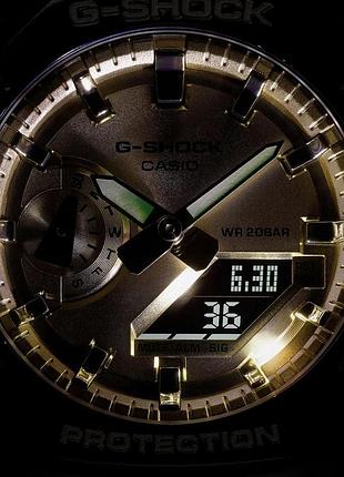 Чоловічий годинник casio g-shock ga-2100gb-1a з водозахистом 20 atm та золотистим циферблатом 5