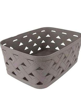 Корзина-органайзер пластик 8л 13*33*23см коричневой тм omak plastik