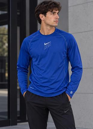 Спортивна кофта чоловіча nike dri-fit running синя