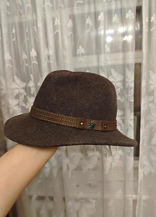 Stetson р. 56 s мужской коричневый ковбойская шляпа фетровый шерстяной шляпа коричневая