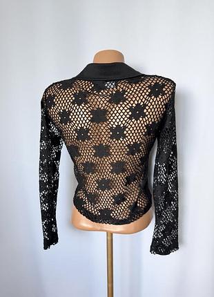 Angle paris винтаж черная блуза сетка рубашка готик сеточка 2