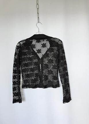 Angle paris винтаж черная блуза сетка рубашка готик сеточка 6