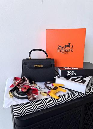 Hermes kelly | mini black / gold premium