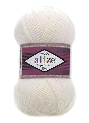 Пряжа superwash comfort арт.01 5шт/уп сірий 25% поліамід 75% вовна 100г 420м тм alize