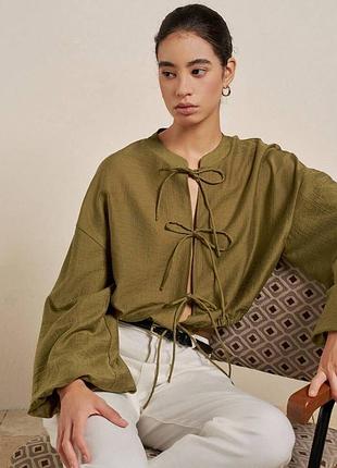 Лляна блуза massimo dutti (р.m)