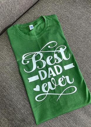 Футболка для батька - "best dad ever" xl
