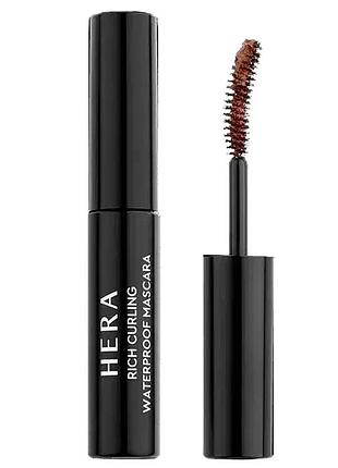 Миниатюра подкручивающей водостойкой туши hera rich curling waterproof mascara brown mini