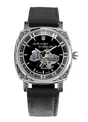 Женские часы awarder 021-3d где бы ни были silver-black-black leather