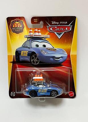 Машинка тачки саллі з дорожніми конусами cars radiator springs sally rescue mattel оригінал disney pixar cars металева модель