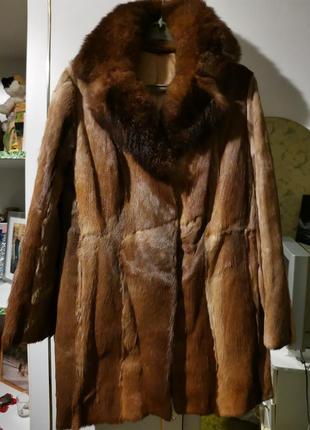 Шуба из меха северного оленя и енота 38-40р.