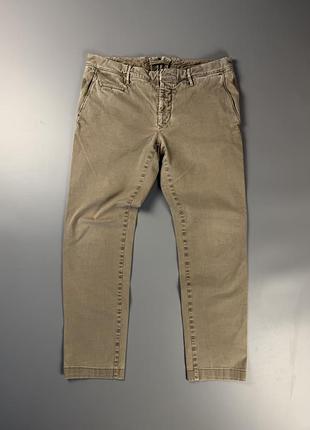 Чиноси incotex slacks chinos / італійські чоловічі штани оливкові хакі w35