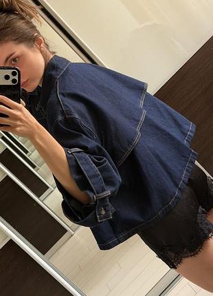 Тренч zara темний джинс 2