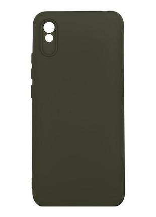 Чехол silicone cover с рамкой камеры (a) для xiaomi redmi 9a dark green