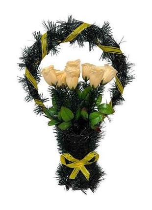 Корзина с цветами no2 роза 56х37см шампань тм memori