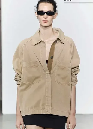 Новая куртка рубашка zara s-m